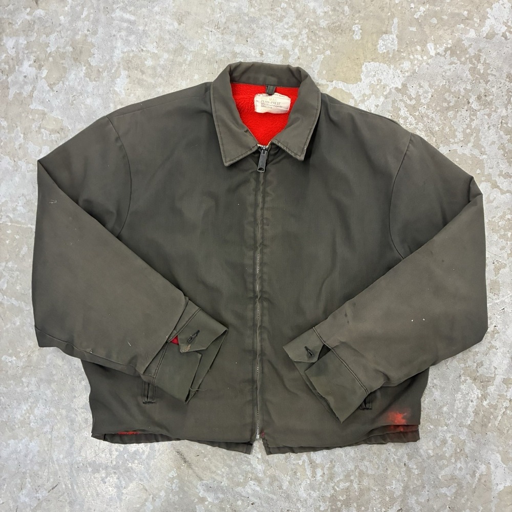 Vintage Big Mac Mechanic Jacket Mens Large Red Lined Short Workwear Grunge USA